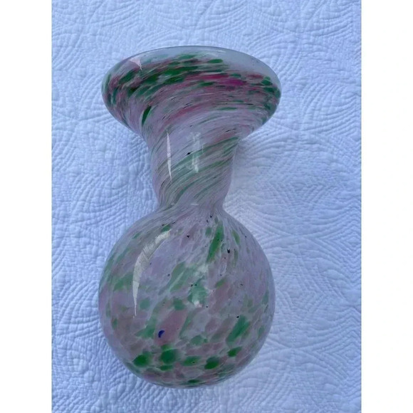 Vintage Unique Crystal Flower Vase Art Deco Hand Made in Poland - Picture 1 of 9